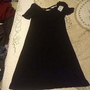 Black T-shirt dress